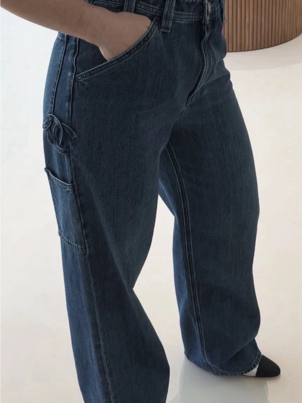CHANEL 26P cargo jeans sz 38